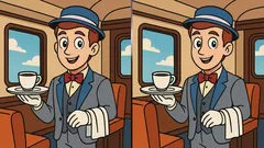 Aivopähkinä: Löydä kaikki erot hovimestarin kuvasta 23 sekunnissa