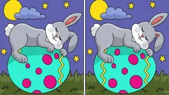 Tarkkaavaisuustesti: löydätkö 3 eroa pääsiäispupun ja munan kuvaparista 9 sekunnissa?